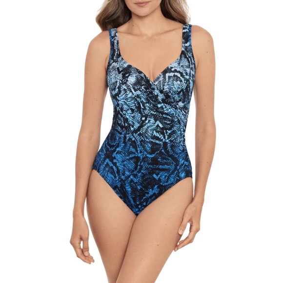 Miraclesuit Other - NWT Miraclesuit It's A Wrap One Piece Swimsuit in Boa Blues Sz. 8